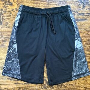 Kids Black and Gray Athletic Shorts